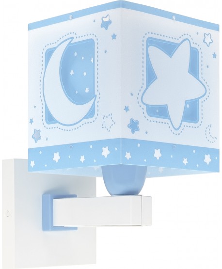 Aplique de pared infantil Moonlight Luna y Estrellas azul