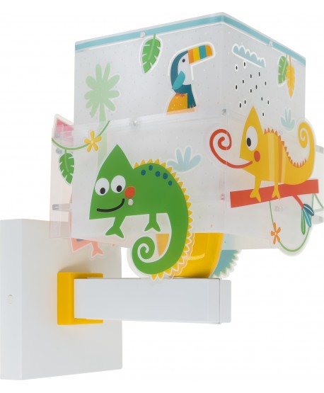 Applique murale pour enfant Happy Jungle caméléon animaux