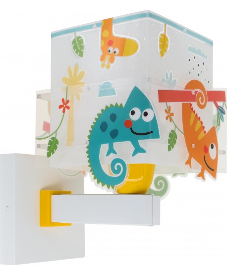 Aplique de pared infantil Happy Jungle Camaleón animales