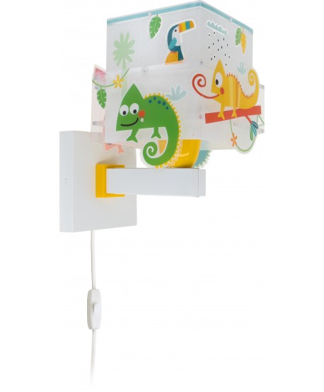 Applique murale pour enfant Happy Jungle caméléon animaux