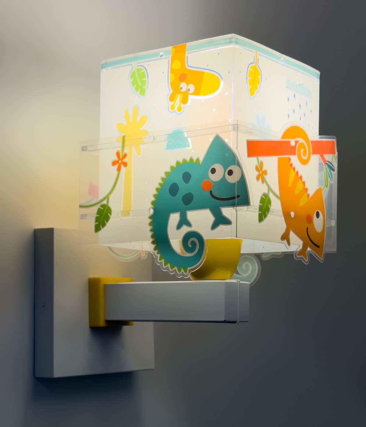 Applique murale pour enfant Happy Jungle caméléon animaux