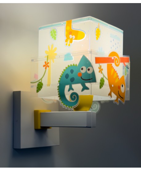 Applique murale pour enfant Happy Jungle caméléon animaux