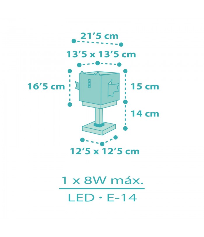 Lámpara de mesa infantil Little Dragon Pequeño Dragón