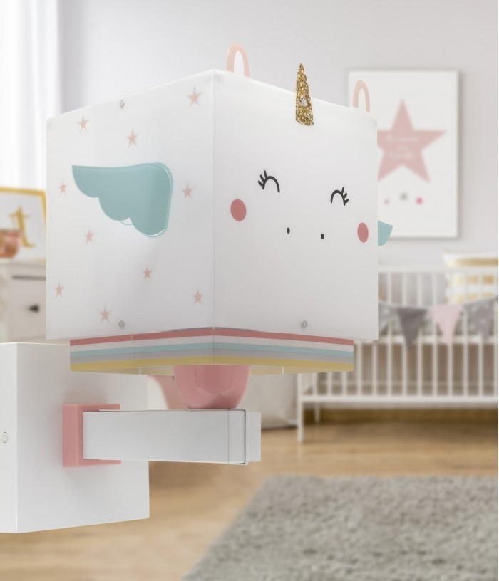 Aplique de pared infantil Little Unicorn Pequeño Unicornio