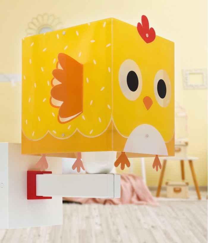 Candeeiro de parede infantil Little Chicken Galinha animais