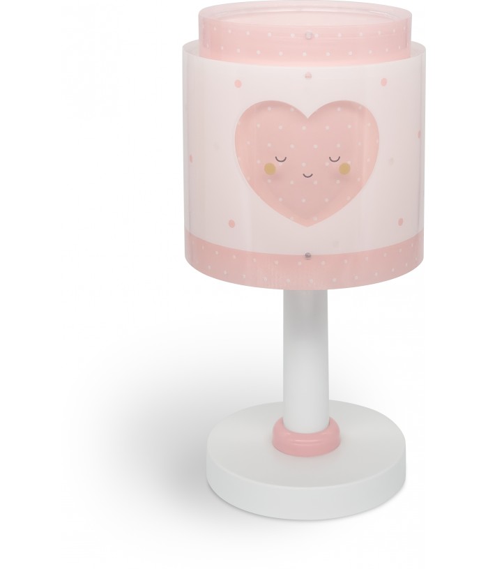 Candeeiro de mesa infantil Baby Dreams Coração rosa