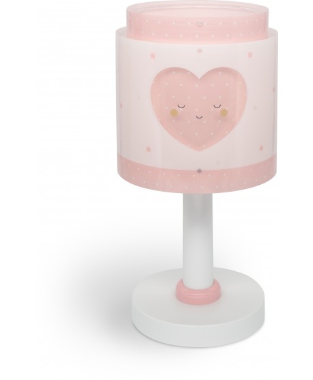 Candeeiro de mesa infantil Baby Dreams Coração rosa