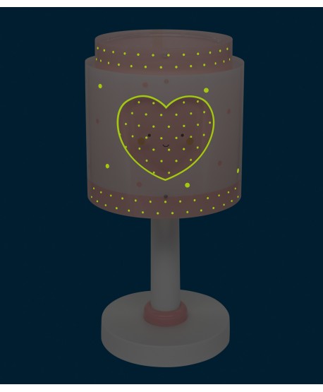 Children's table lamp Baby Dreams Heart pink