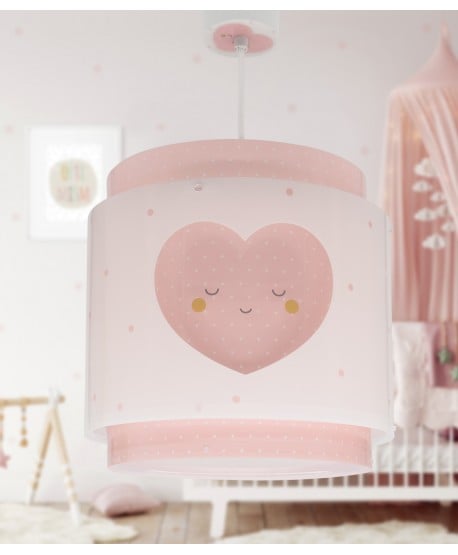 Children's hanging lamp Baby Dreams Heart pink
