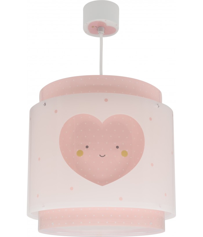 Children's hanging lamp Baby Dreams Heart pink