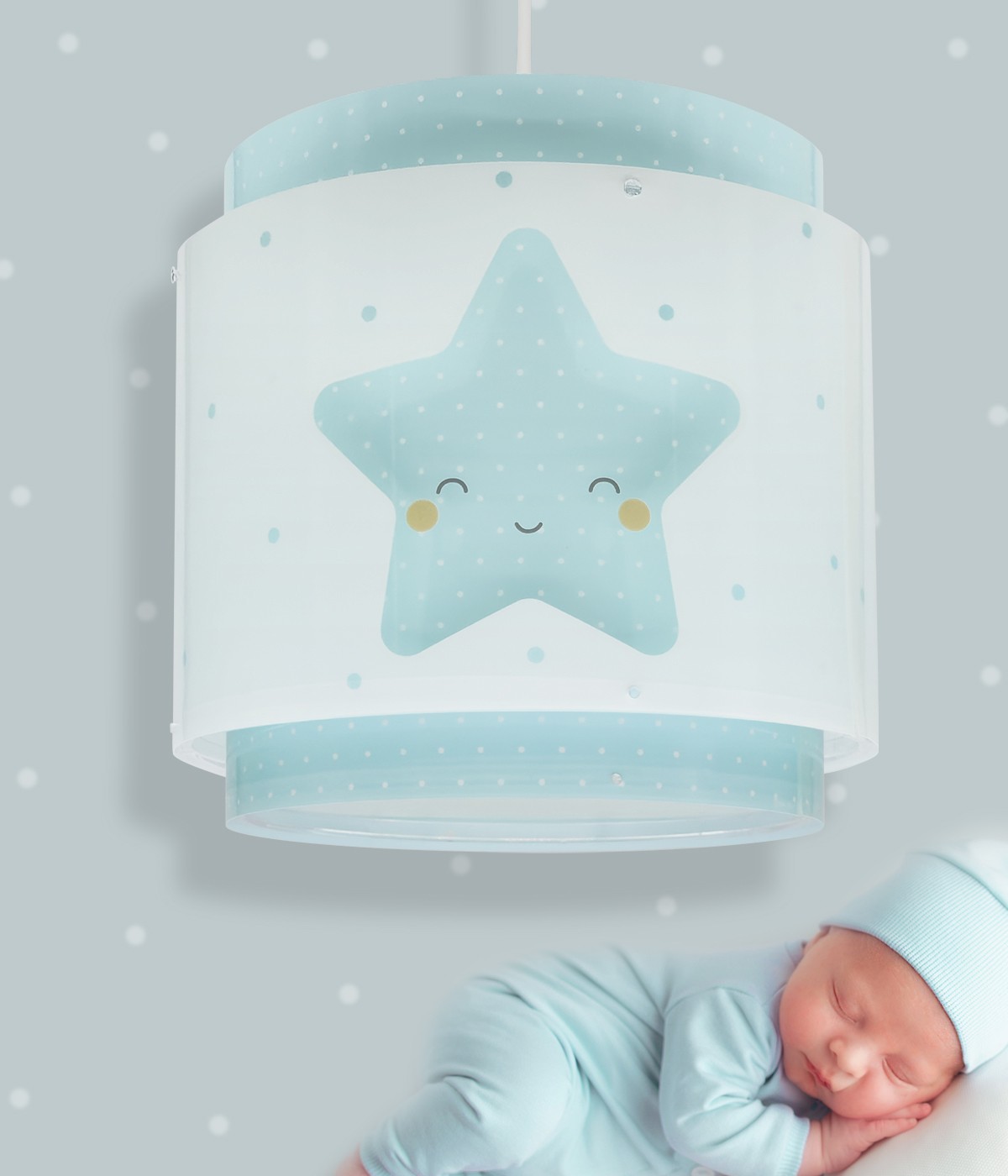Children's hanging lamp Baby Dreams Star blue