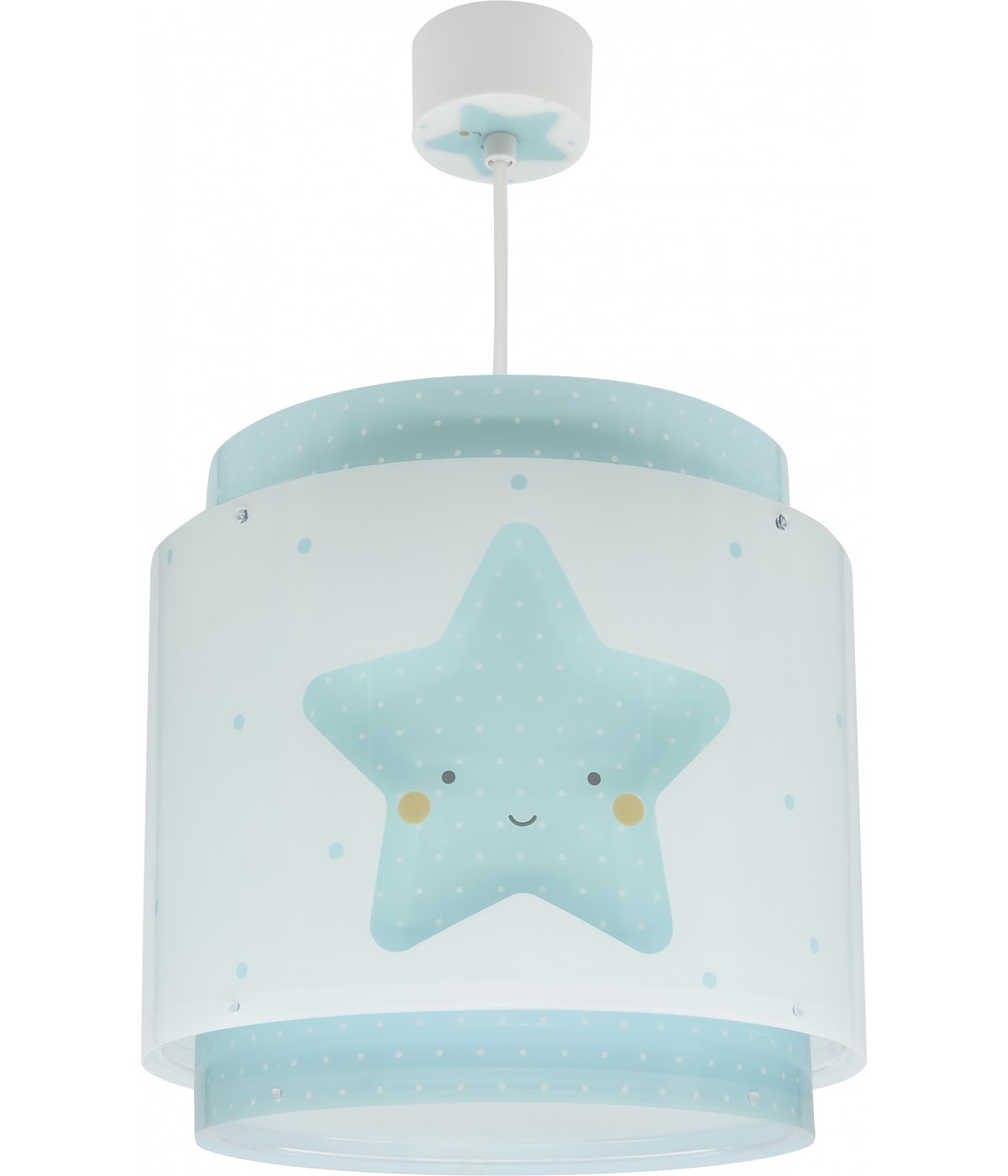 Lámpara de techo infantil con forma de estrella en blanco y azul -  chicBebits