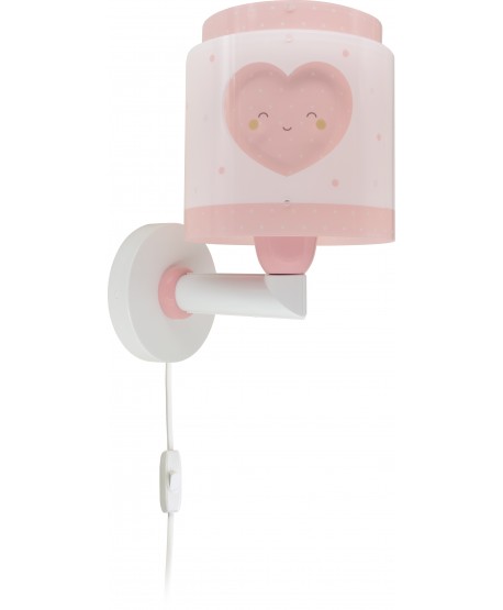 Aplique de pared infantil Baby Dreams Corazón rosa