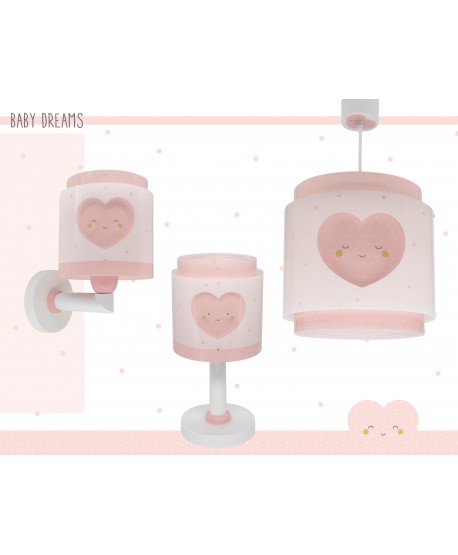 Children's wall lamp Baby Dreams Heart pink