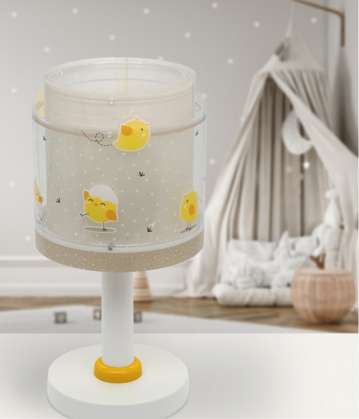 Candeeiro de mesa infantil Baby Chick Pintinho animais