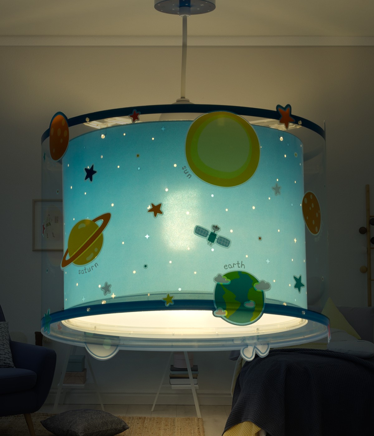 Lámpara De Mesa Infantil Planets para niños y niñas