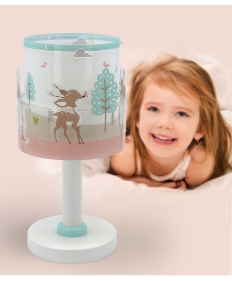 Lámpara de mesita infantil Loving Deer ciervo