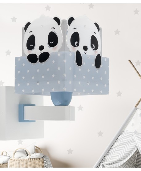 Applique murale pour enfants Panda bleu