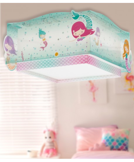 Plafon de teto infantil Mermaids Sereias