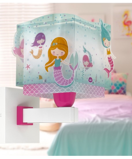 Aplique de pared infantil Mermaids Sirenas