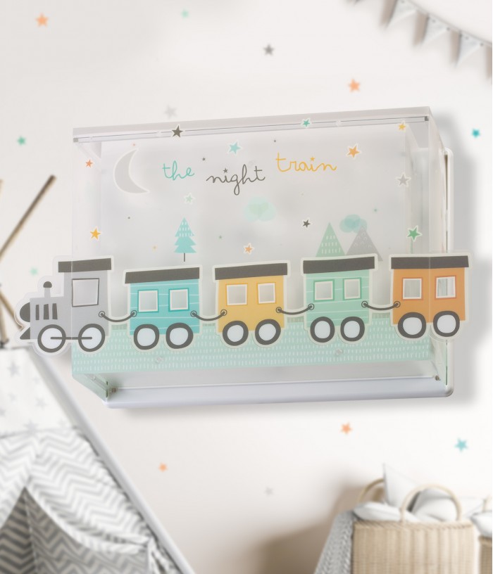 Aplique de pared infantil The Night Train Tren