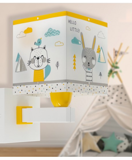 Aplique de pared infantil Hello Little animales bosque