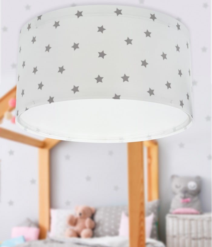 Plafon de teto infantil Star Light Estrela branco