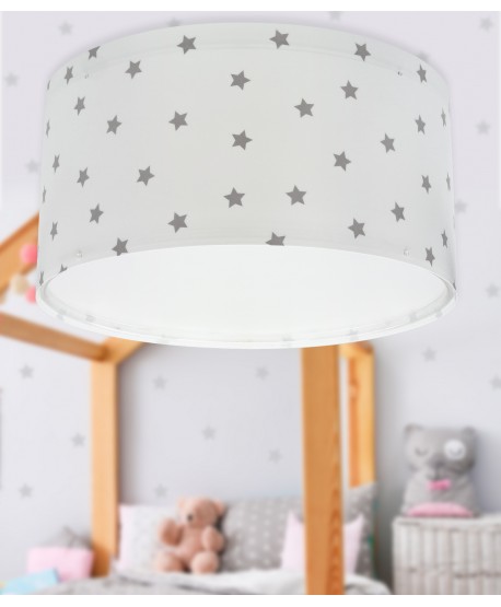 Plafon de teto infantil Star Light Estrela branco