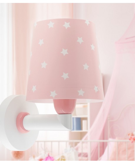 Candeeiro infantil de parede Star Light Estrela rosa