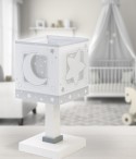 Lampada da comodino per bambini Moonlight luna e stelle grigio