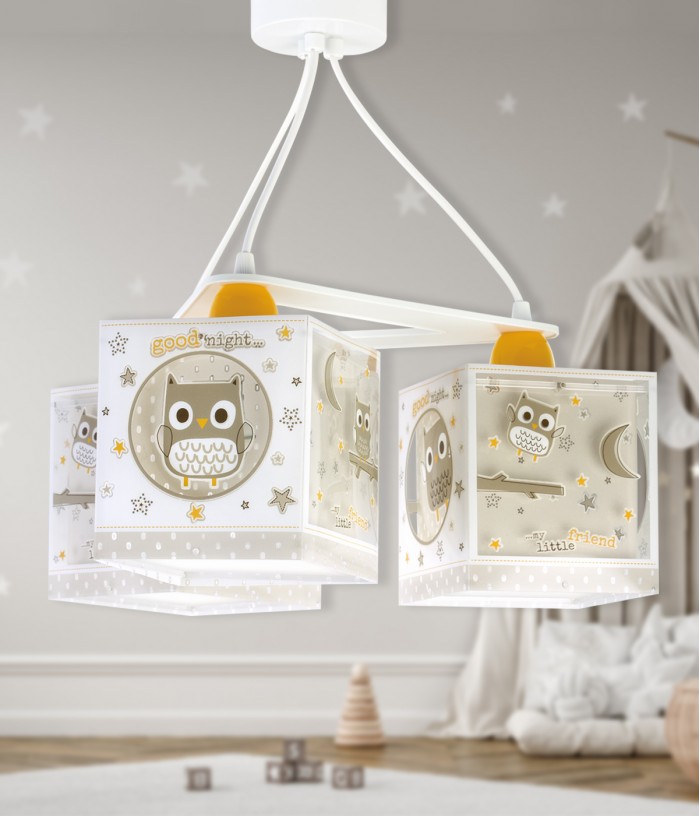 3 light hanging lamp for children Good Night