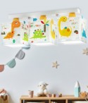Plafoniera per bambini a 3 luci Dinos Dinosauri