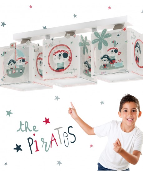 Plafonnier à 3 lampes pour enfants The Pirates