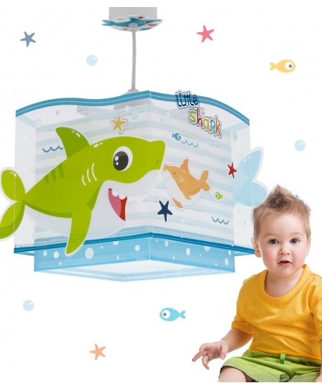 Lámpara de techo infantil Little Shark Pequeño Tiburón