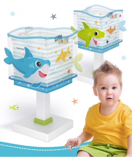 Lámpara de mesa infantil Little Shark Pequeño Tiburón