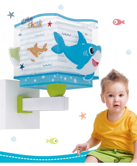 Aplique de pared infantil Little Shark Pequeño Tiburón