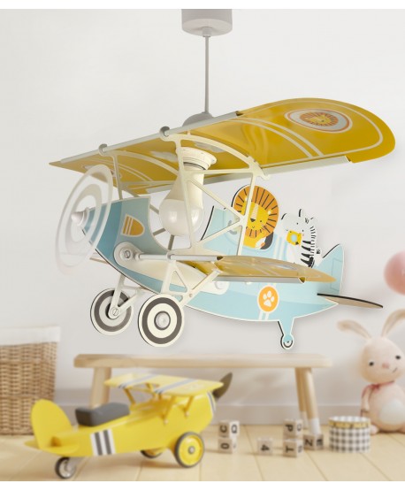 Candeeiro de teto infantil avião Little Lion