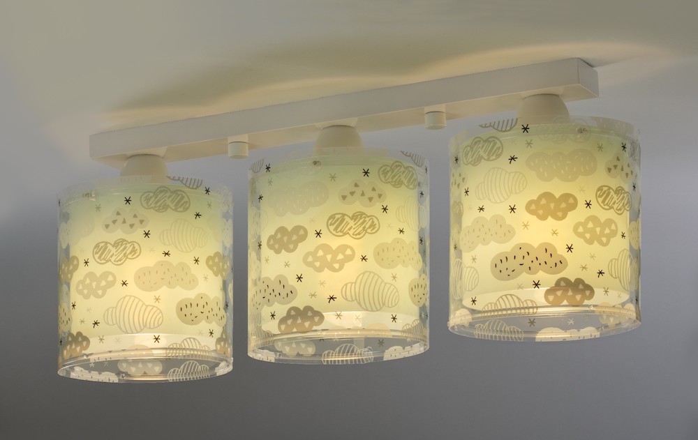 ceiling light for children, with three lights, which offers powerful lighting throughout the room