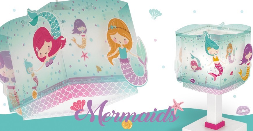 Candeeiros infantis Mermaids Sereias | Dalber