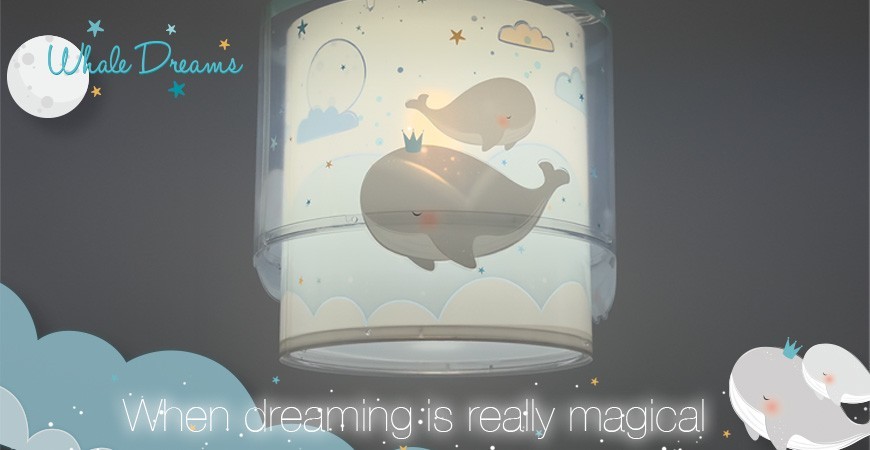 Lampy dziecięce Whale Dreams, wieloryby, zwierzątka | DALBER