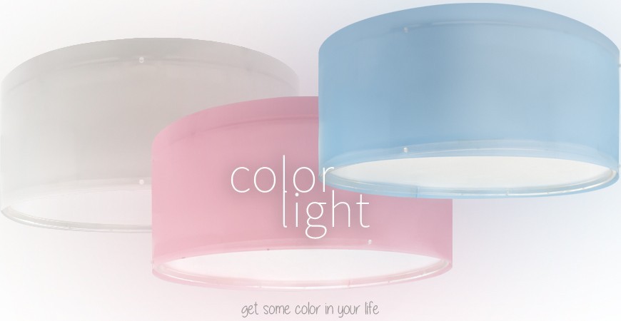 Colored Ceiling Lights (pink, gray and blue) | DALBER