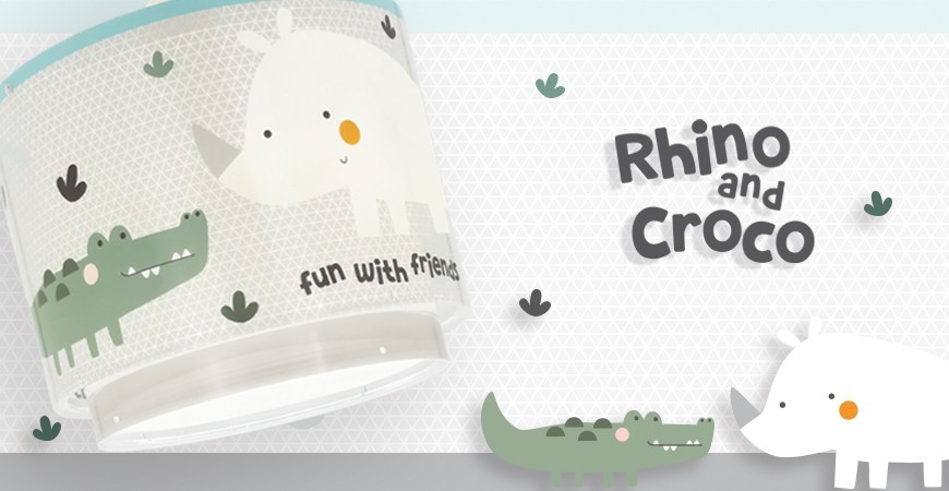 Rhino & Crocodile Children's Lamps | DALBER