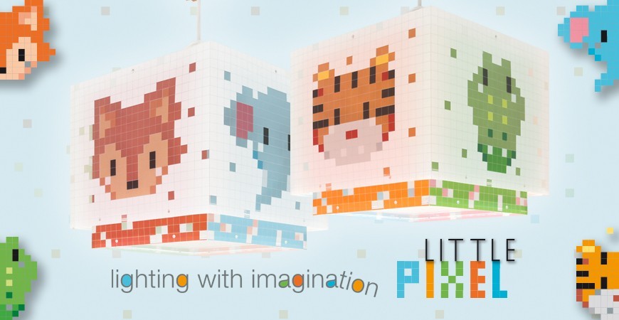 Candeeiros infantis Pixel Art | DALBER