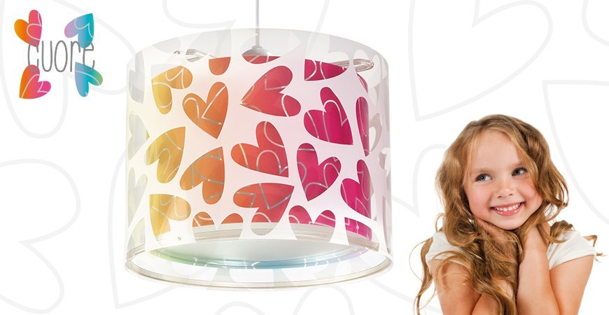 Lámparas Infantiles con corazones colección Cuore | DALBER