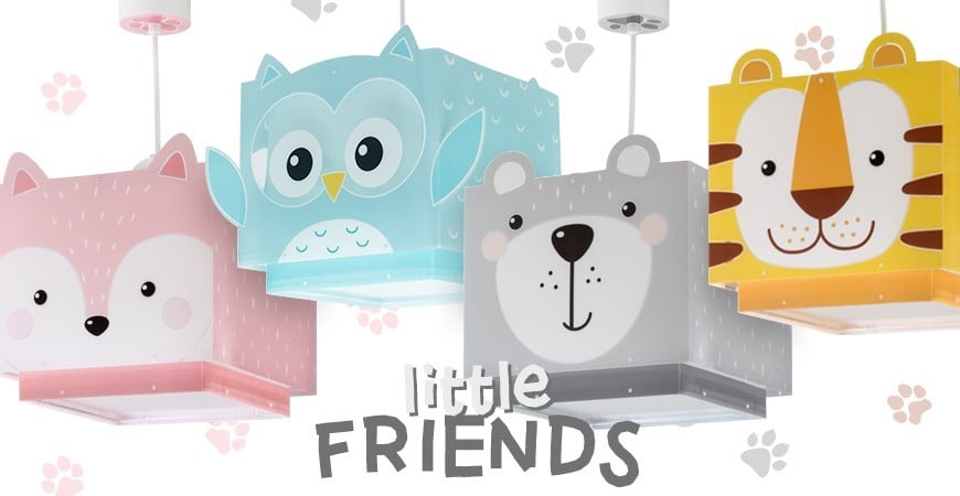 Candeeiros para crianças com urso, tigre ou raposa Little Friends | DALBER